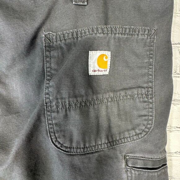 Carhartt Shorts Mens 42 Gray Relaxed Fit Utility Cargo - Picture 3 of 8